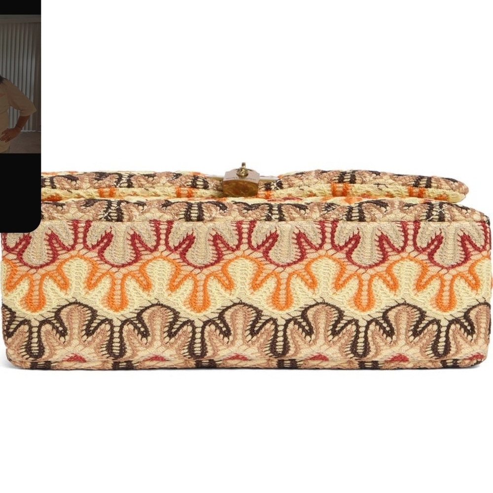 Kurt Geiger NWT Multi Colored Woven Medium Kensington Crossbody Bag - Picture 8 of 9